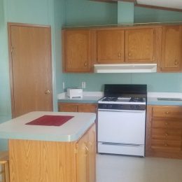 Kitchen set up at Lake Oahe rental