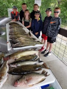 Young fishers with catch